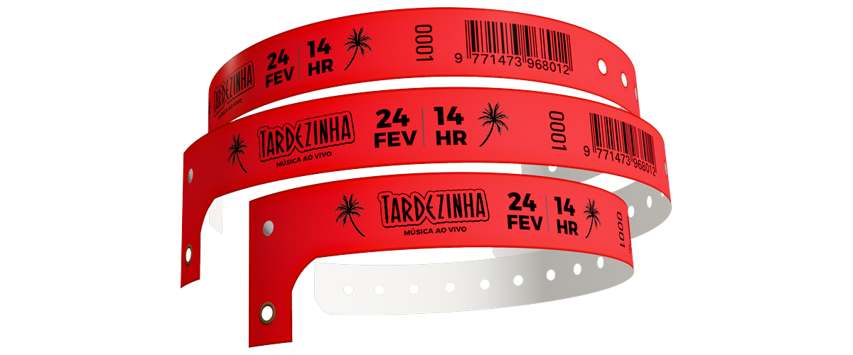Pulseira PVC Fina Vermelho