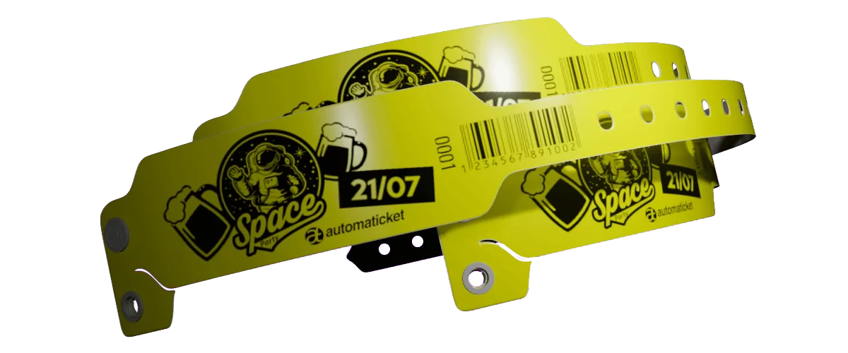 Pulseira PVC Larga Amarela