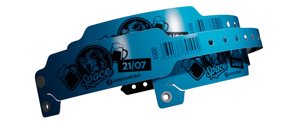 Pulseira PVC Larga Azul