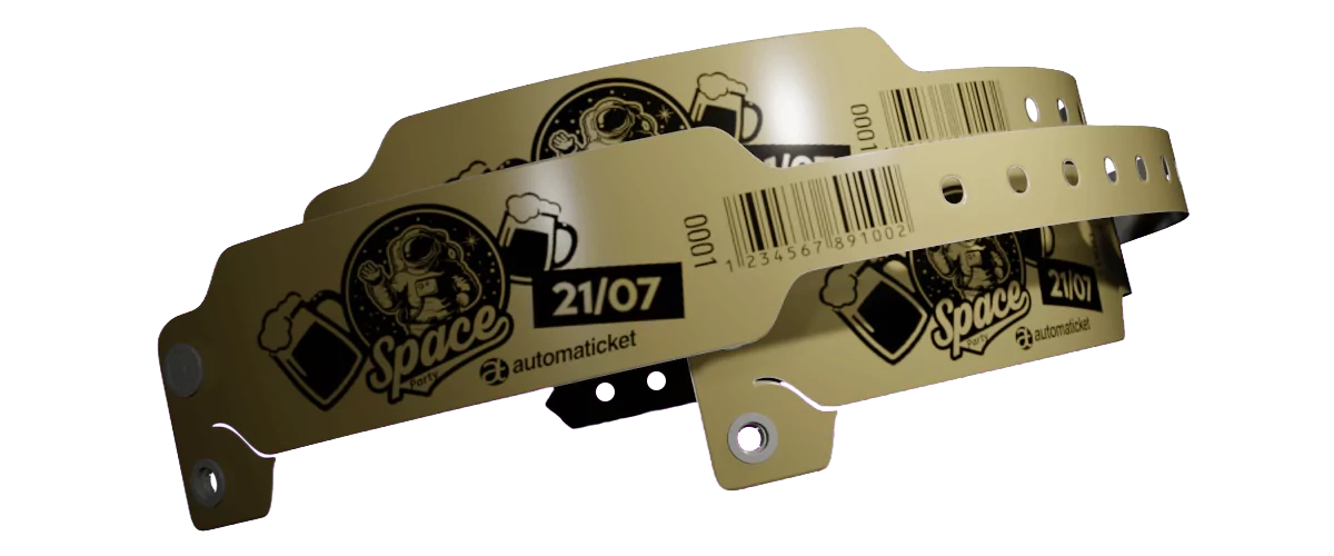 Pulseira PVC Larga Dourada