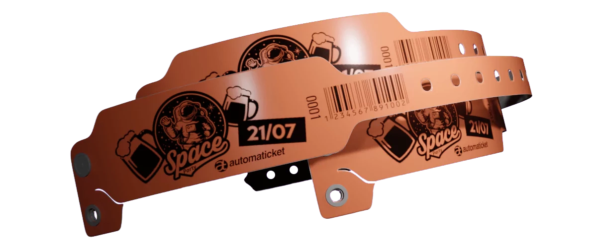 Pulseira PVC Larga Laranja