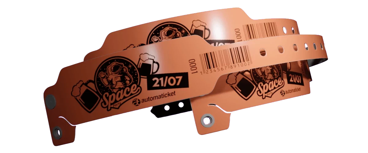 Pulseira PVC Larga Laranja